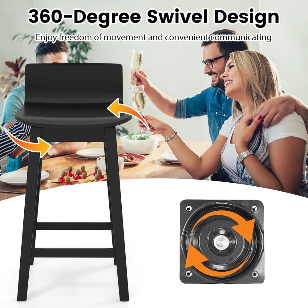 Swivel Solid Wood Bar Stools S - Home Bar And Counter ulasan dan harga