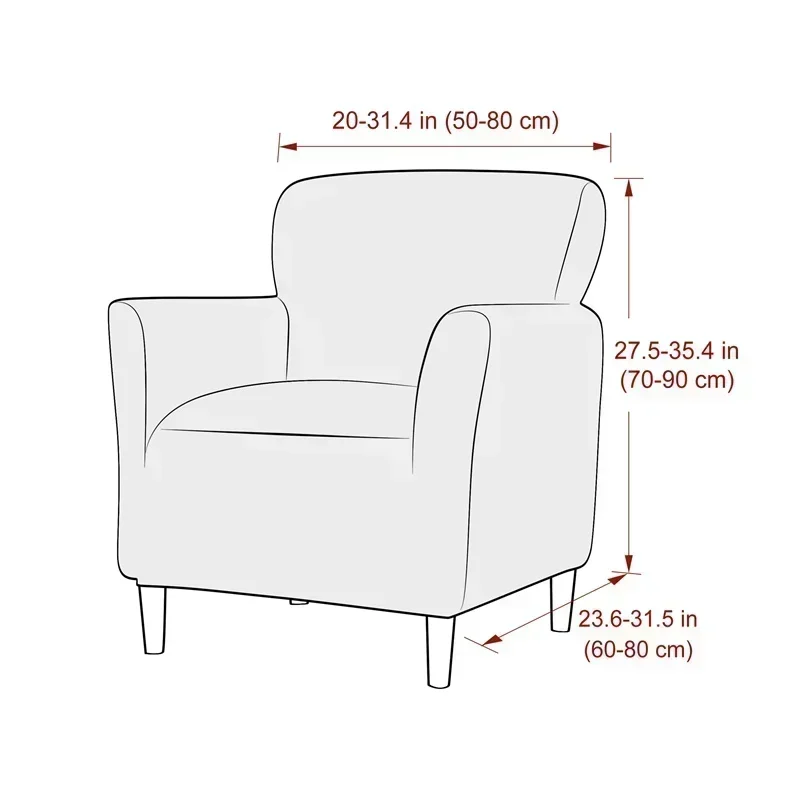 1PC Jacquard Tub Armchairs Cha - Home Bar Lounge ulasan dan harga