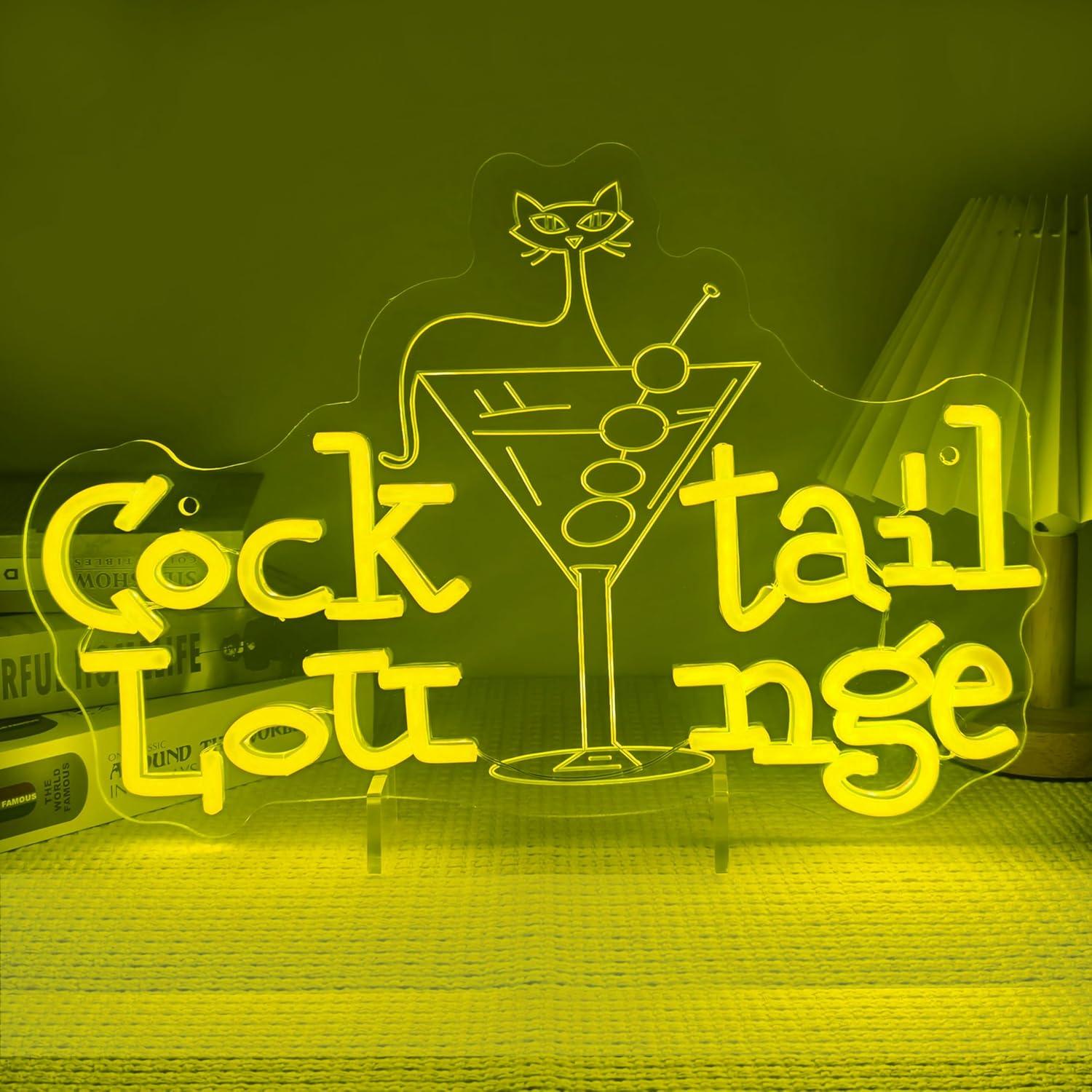 Cocktail Lounge Neon Sign Dimm - Home Bar Signs ulasan dan harga